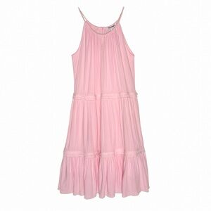 Nordstrom Girls Pink Tiered Halter Dress